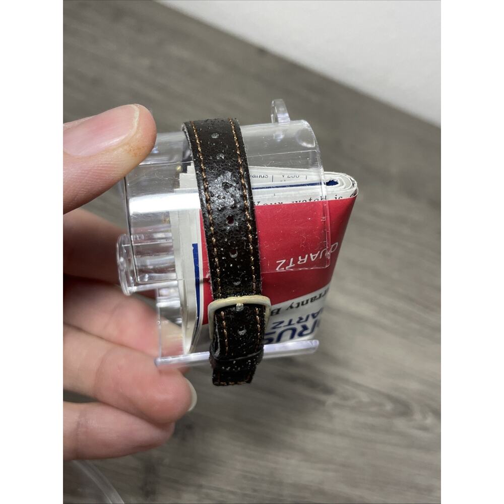 Vintage Disney Mickey Mouse Lorus Leather Band Watch Water Resistant Gold Tone - Picture 14 of 16